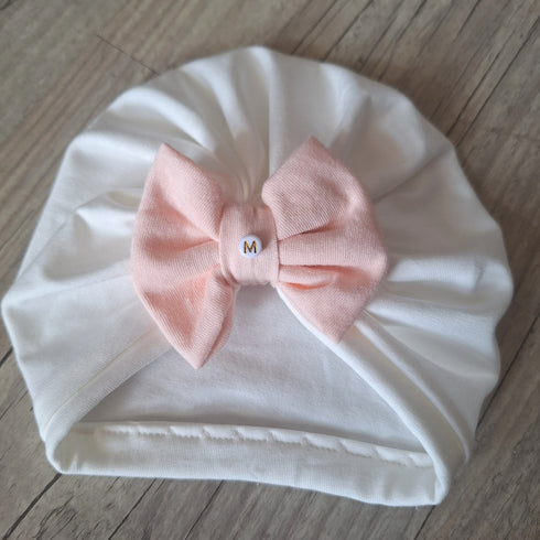 Turban nœud Initiale perle en jersey extensible 10 couleurs